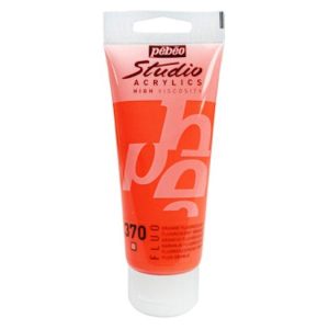 Pebeo Studio Acrylic 100ml  Fluorescent Orange