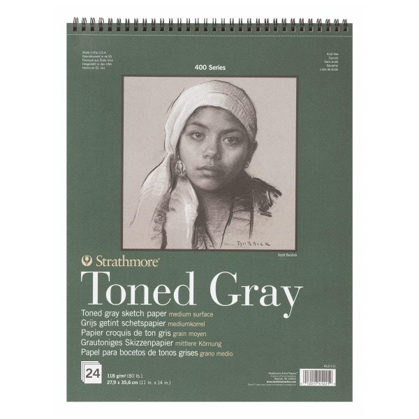 Strathmore 400 series grey paper pad 15 sheets