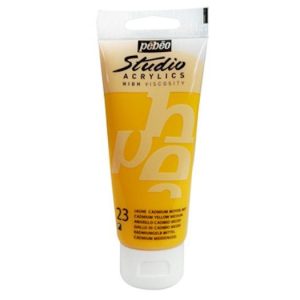 Pebeo Studio Acrylic 100ml Medium Cadmium Yellow Hue