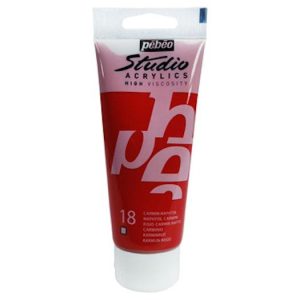 Pebeo Studio Acrylic 100ml Naphtol Carmine