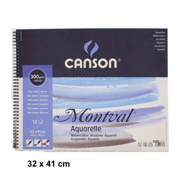 Canson Montval 32x41cm Aquarelle Watercolor Paper Pad Spiral