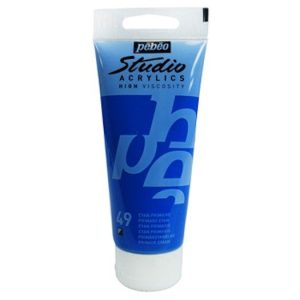 Pebeo Studio Acrylic tubes  High Viscosity 100ml Primary Cyan