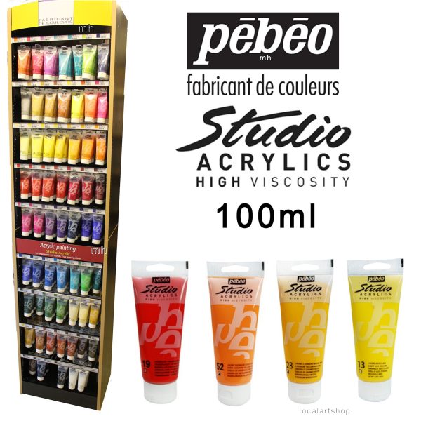 Pebeo studio Acrylic 100ml stand localartshop