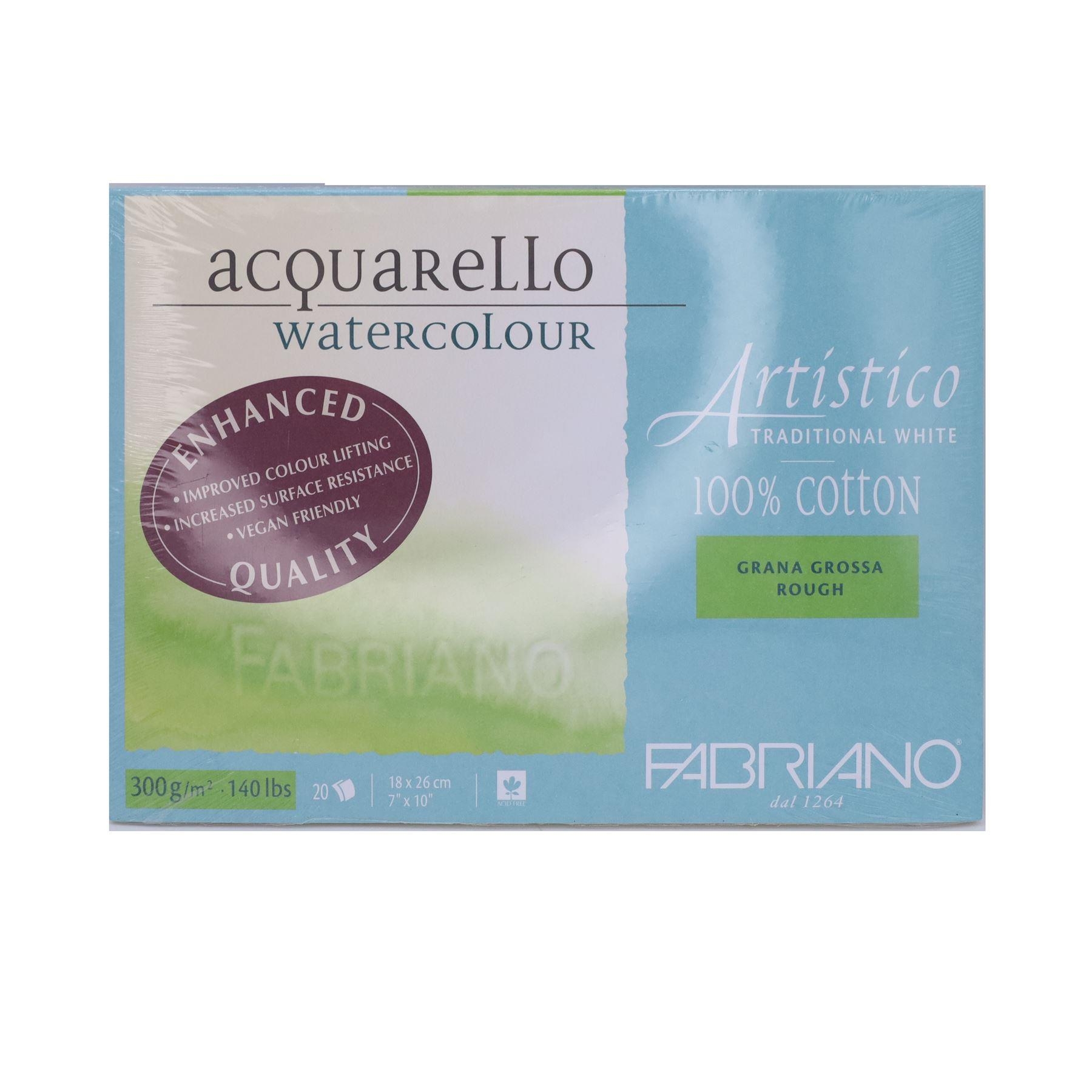 Fabriano Artistico Watercolour Block Pad 100 Cotton Rough 10